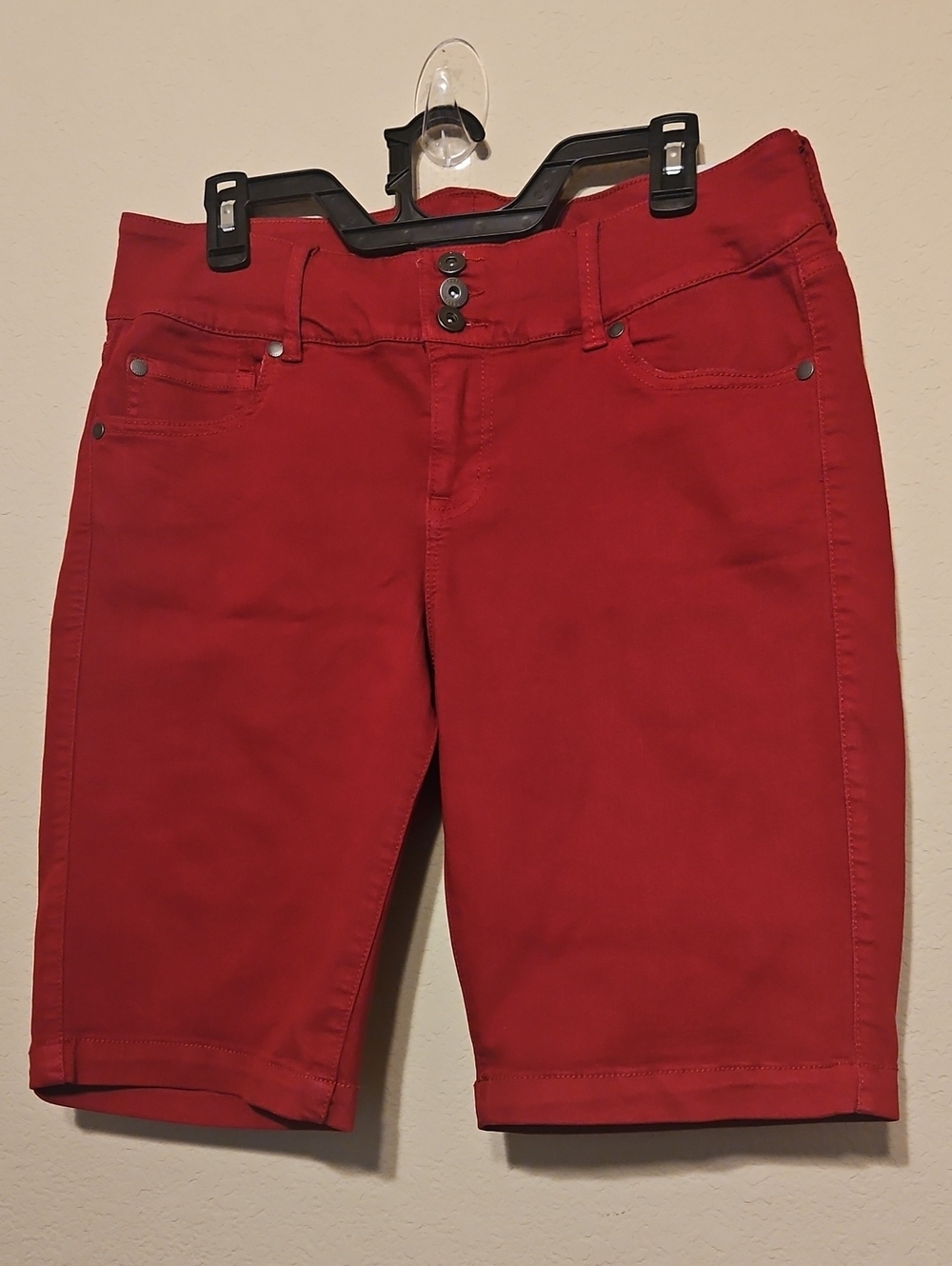 Torrid Scarlet Wine Midrise Stretch Bermuda Shorts